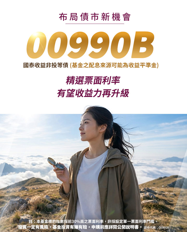 00990B布局債市新機會|國泰投信
